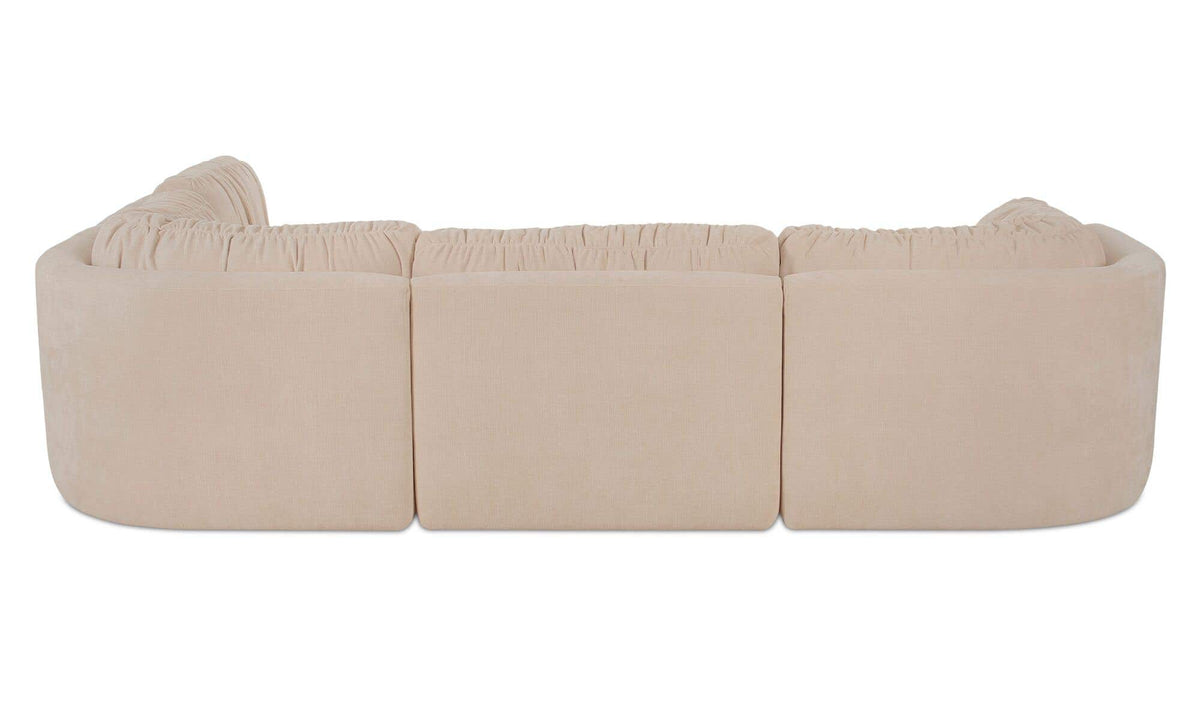 118" Oatmeal Upholstered Dream Modular Sectional