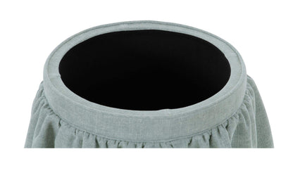 20" Light Blue Upholstered Ottoman