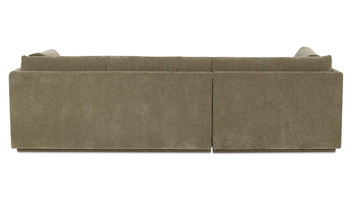 114.96" Sage Green Upholstered Left Facing Sectional