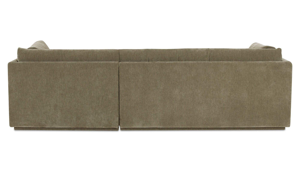 114.96" Sage Green Upholstered Right Facing Sectional