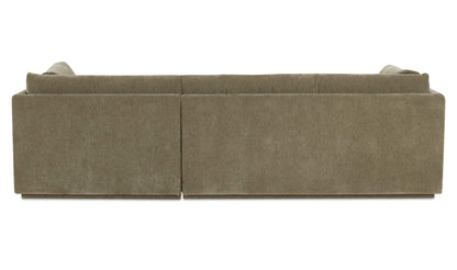 114.96" Sage Green Upholstered Right Facing Sectional