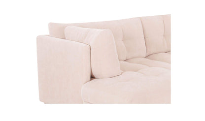114.96" Light Beige Upholstered Left Facing Sectional