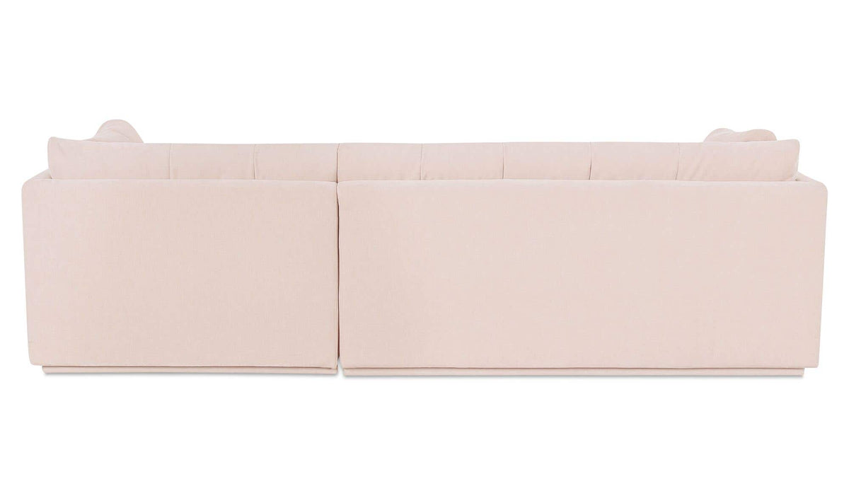 114.96" Light Beige Upholstered Right Facing Sectional