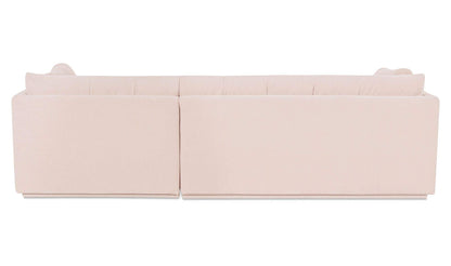 114.96" Light Beige Upholstered Right Facing Sectional
