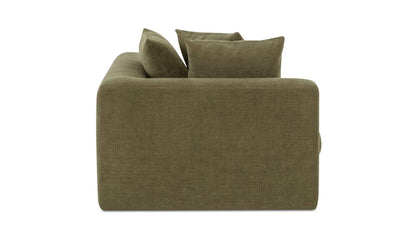 52" Olive Upholstered Left Arm Facing Chair