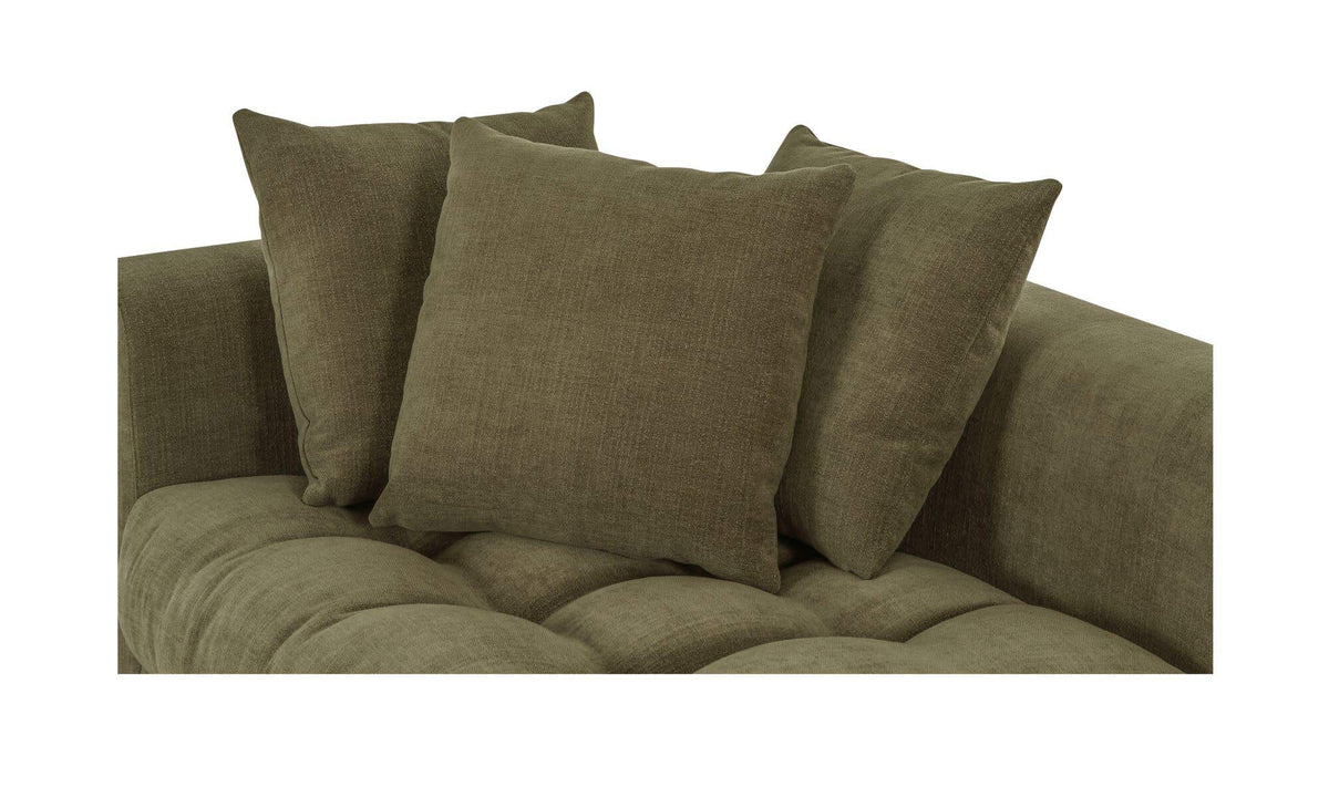52" Olive Upholstered Left Arm Facing Chair