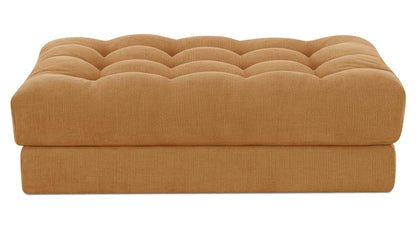 52" Golden Yellow Upholstered Ottoman