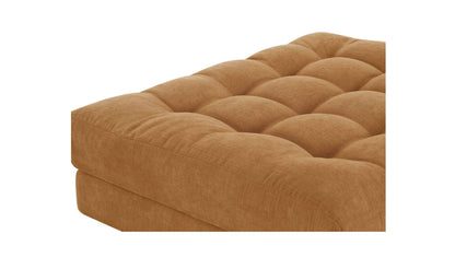 52" Golden Yellow Upholstered Ottoman