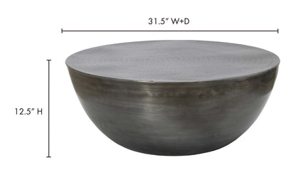 31.25" Antique Nickel Iron Coffee Table