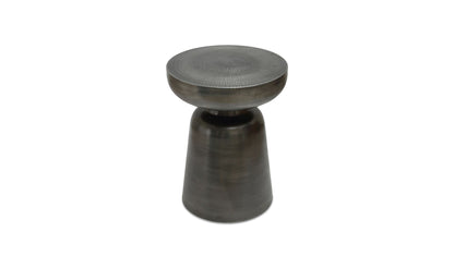 15" Antique Nickel Iron Side Table