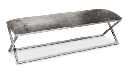 60" Grey Stainless Steel Bench