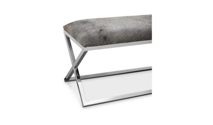 60" Grey Stainless Steel Bench