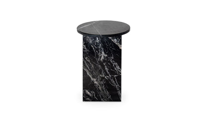 14" Black Marble Side Table