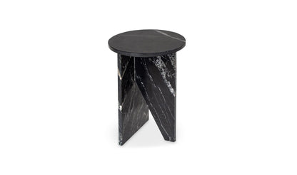 14" Black Marble Side Table