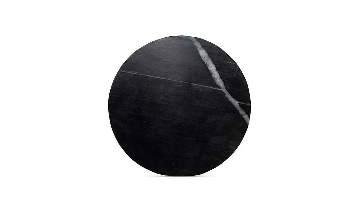 14" Black Marble Side Table