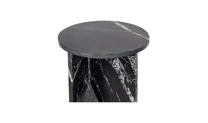 14" Black Marble Side Table