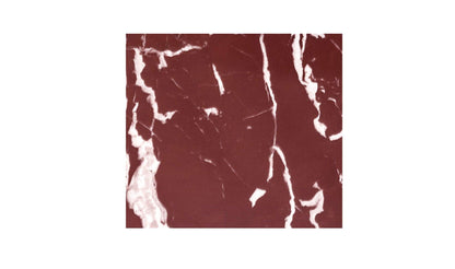 14" Rosso Levanto Marble Side Table