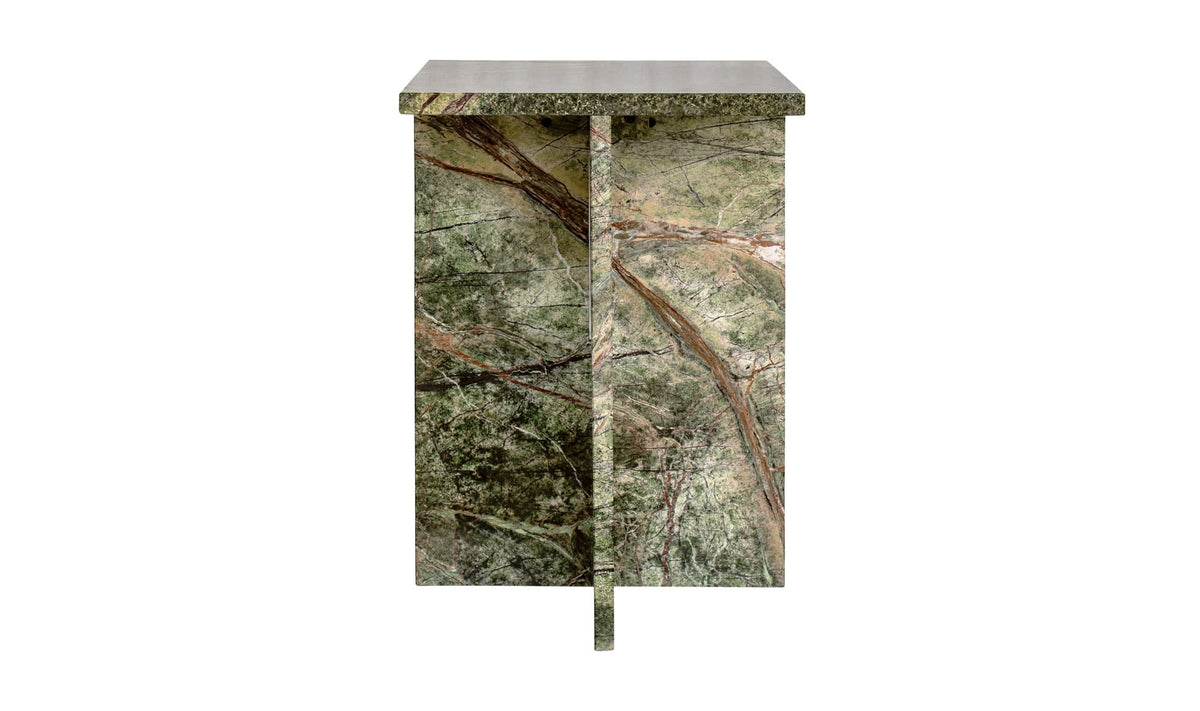 14" Rainforest Green Marble Side Table