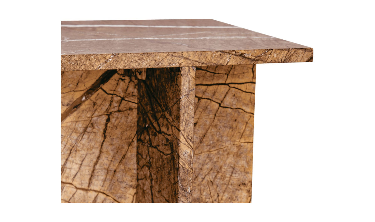 14" Golden Forest Marble Side Table