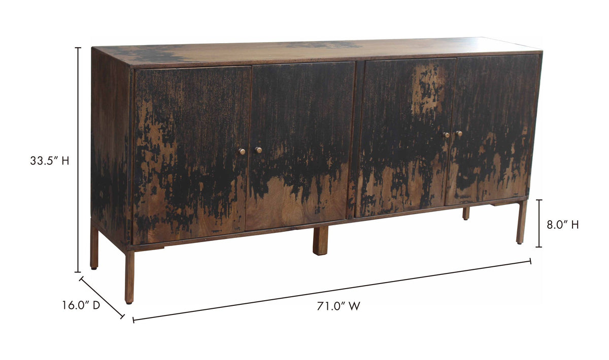 71" Black Sideboard