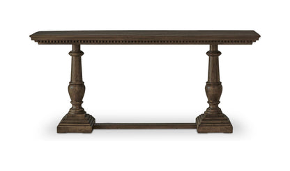 70" Brown Iron Console Table