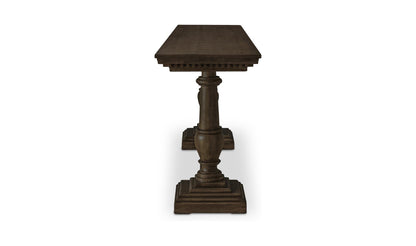 70" Brown Iron Console Table