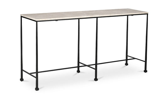 60.25" Botticino Marble Console Table