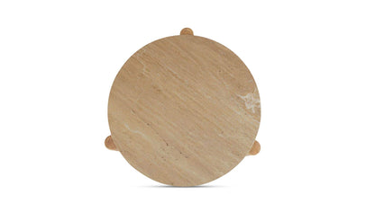 36" Natural Travertine Outdoor Coffee Table