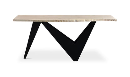 68" Natural Solid Oak Console Table