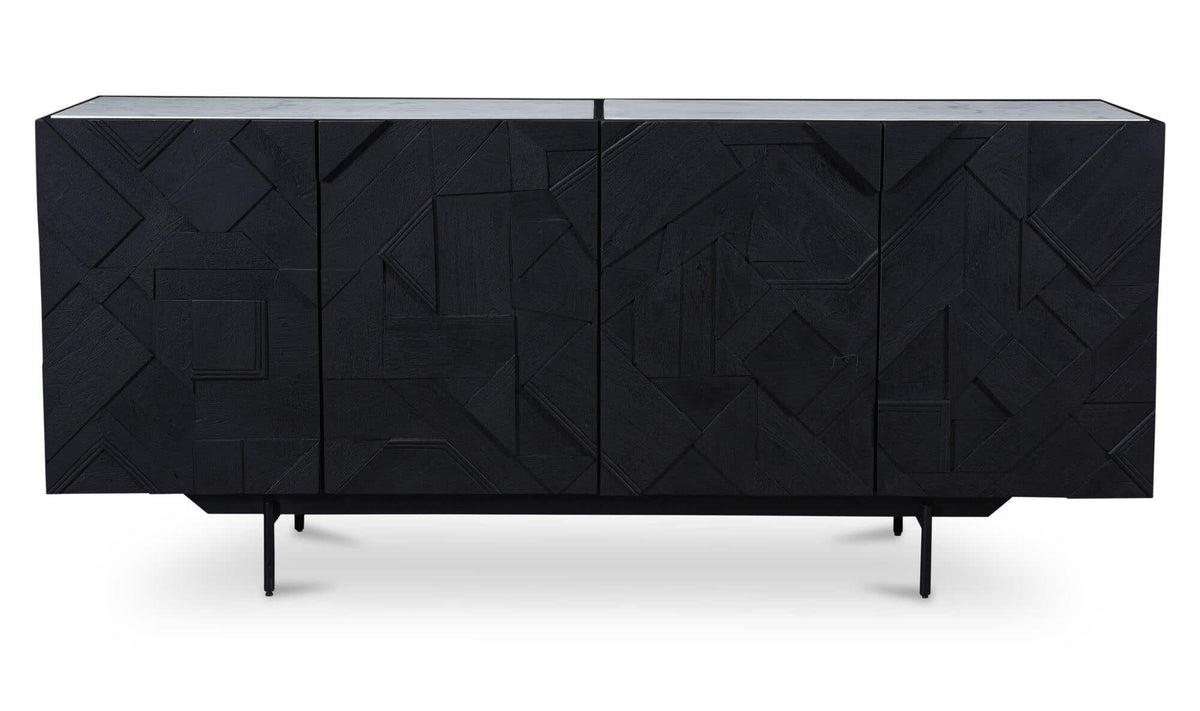 72" Black Sideboard
