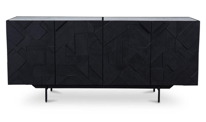 72" Black Sideboard