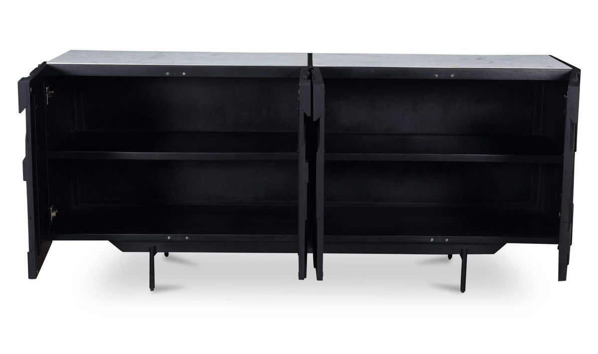 72" Black Sideboard