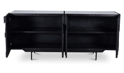 72" Black Sideboard