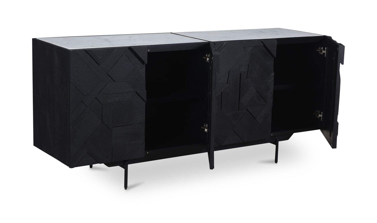 72" Black Sideboard