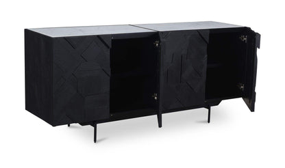72" Black Sideboard