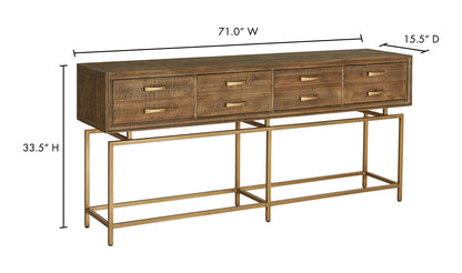 71" Natural Console Table