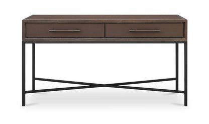 59.06" Brown Solid Oak Console Table