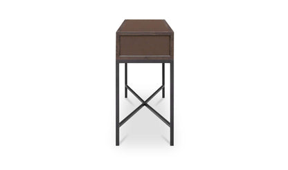 59.06" Brown Solid Oak Console Table