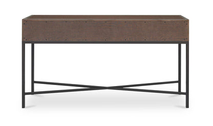 59.06" Brown Solid Oak Console Table