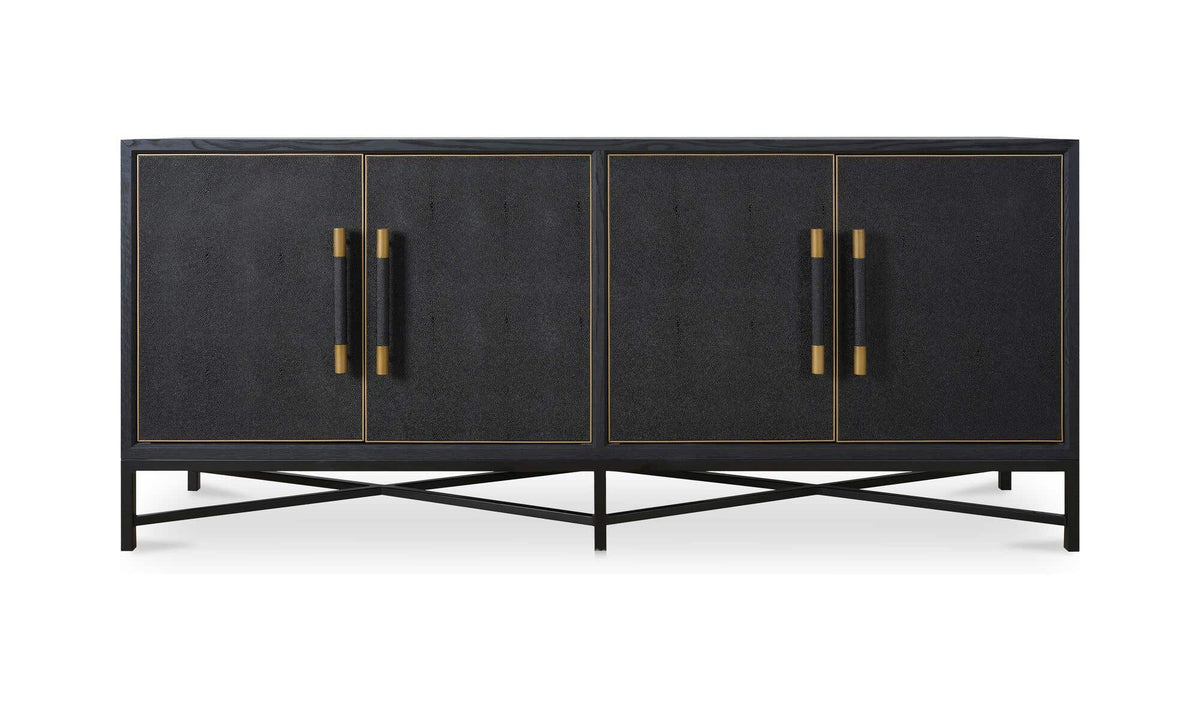 76" Black Oak Sideboard