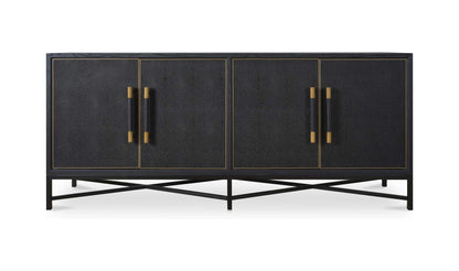 76" Black Oak Sideboard