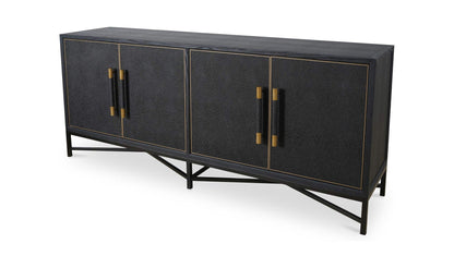 76" Black Oak Sideboard