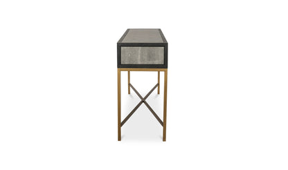 59" Grey Oak Console Table