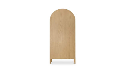 37.4" Natural Solid Oak Display Cabinet