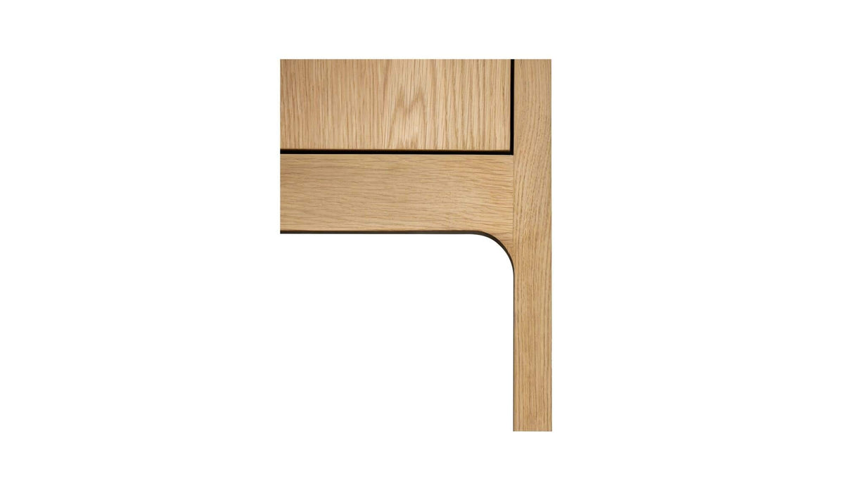 37.4" Natural Solid Oak Display Cabinet