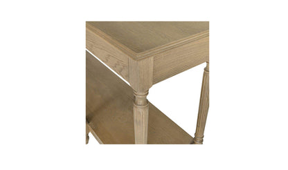 80" Brown Solid Oak Console Table