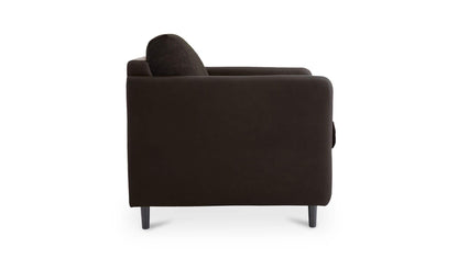 31.5" Warm Black Leather Accent Chair