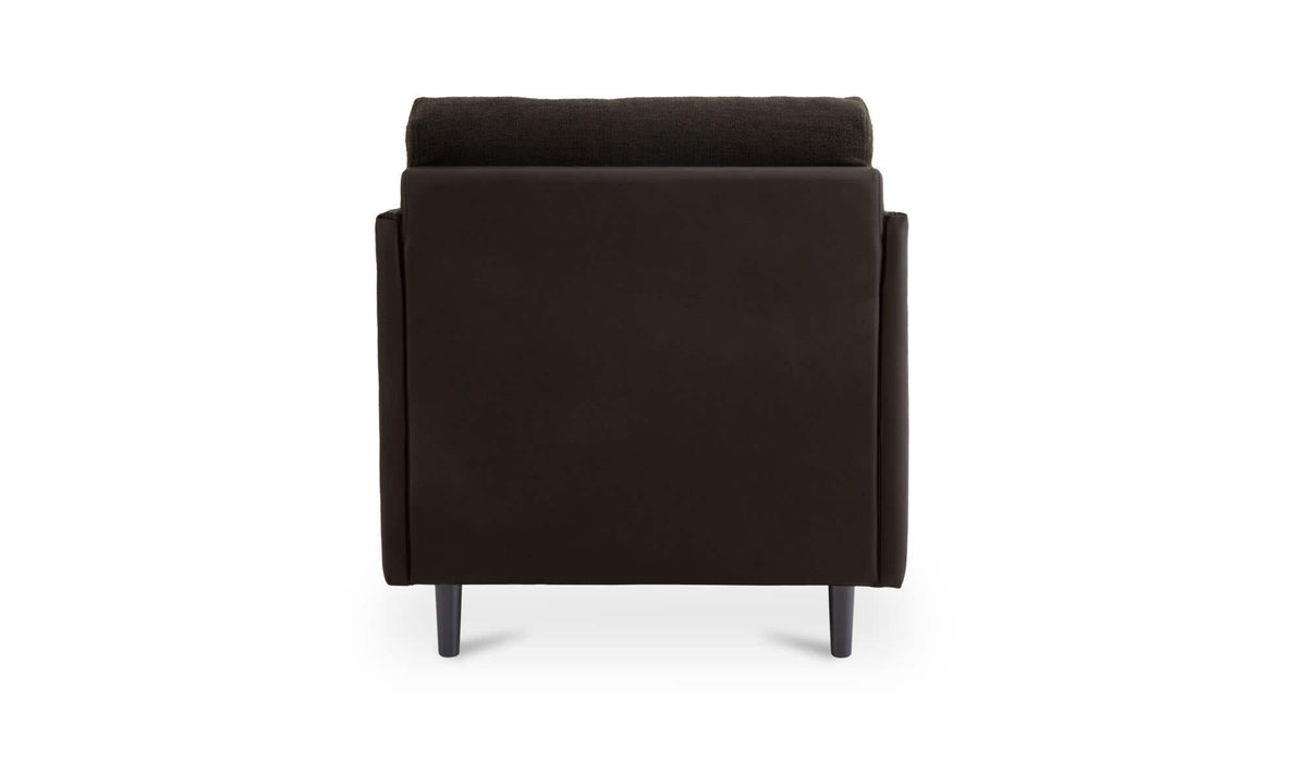 31.5" Warm Black Leather Accent Chair