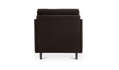 31.5" Warm Black Leather Accent Chair
