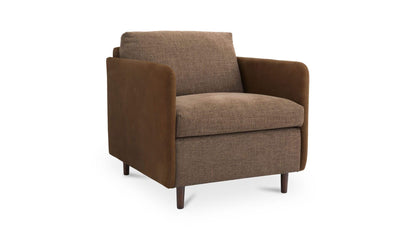 31.5" Brown Leather Accent Chair